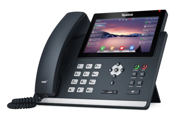 Yealink T48U professional VoIP desk phone with large color touchscreen display and advanced calling features